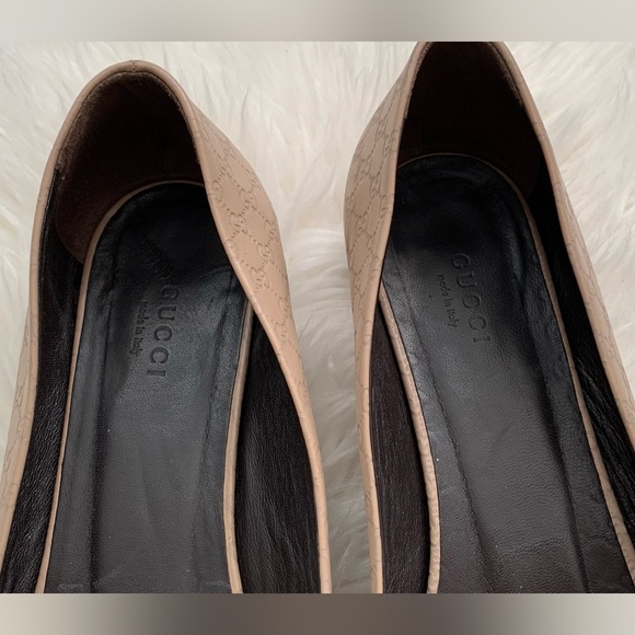 1992.GUCCI logo leather flats - Picture 6 of 11